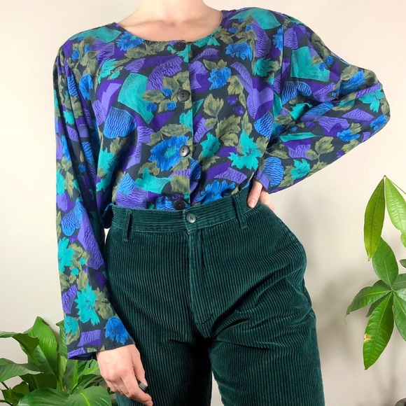 Vintage Abstract Floral Top - Picture 3 of 4